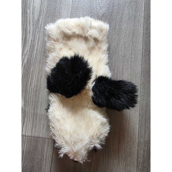 Vintage Panda Bear Plush Hand Puppet Red Velvet Lined - Picture 3 of 8